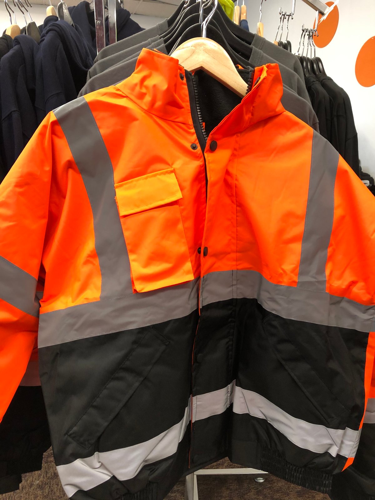 Orange Polyester Safety Jacket For Construction Site at Best Price in Delhi  | Adarsh Safety