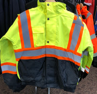 Image 4 of Bomber Style Reflective Safety Jacket