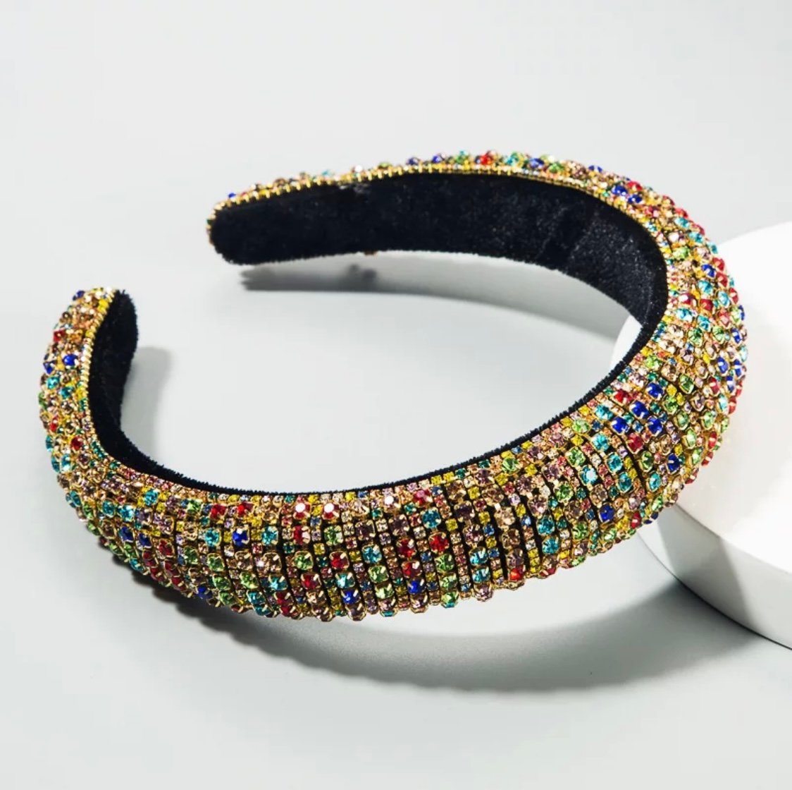 Large Multi Colour Crystal Headband House Of Alora