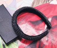 Image 1 of Large Black Crystal Headband