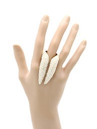 Image 1 of PEARL ANGEL WING RING