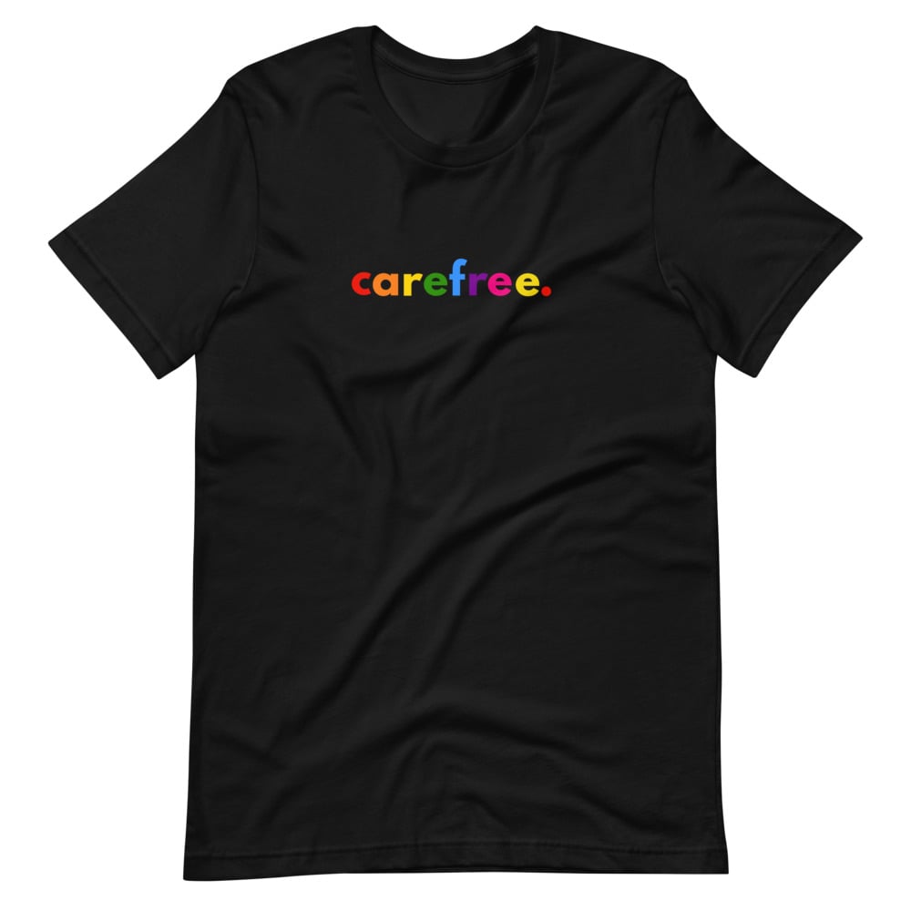 Image of Black Multicolor Carefree Unisex T-Shirt