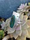 Chrysocolla & Silver Space Ring