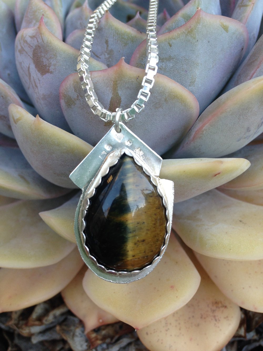 Image of Tigers Eye & Silver Necklace