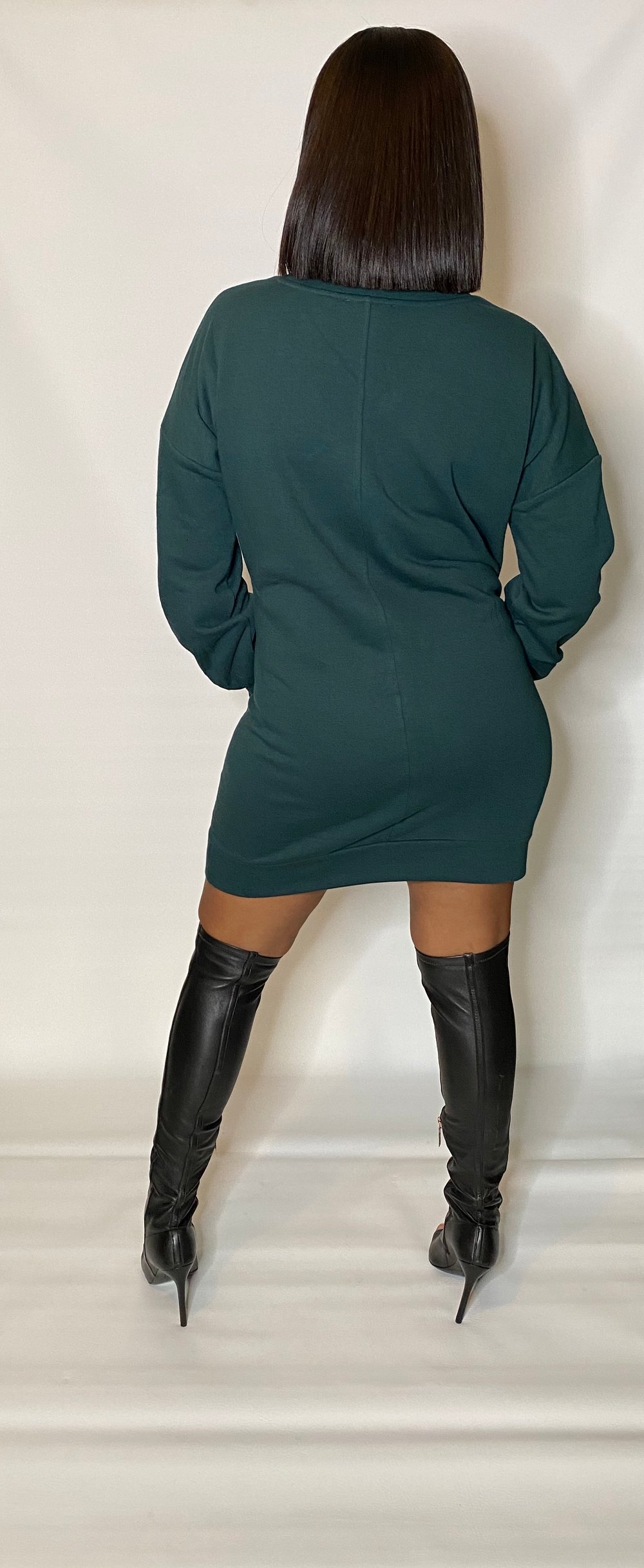 Image of SWEAT ME| HUNTER GREEN DRESS