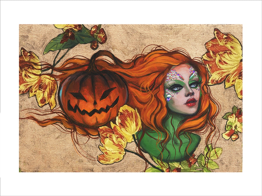 Image of “Pumpkin Witch” Limited edition print 