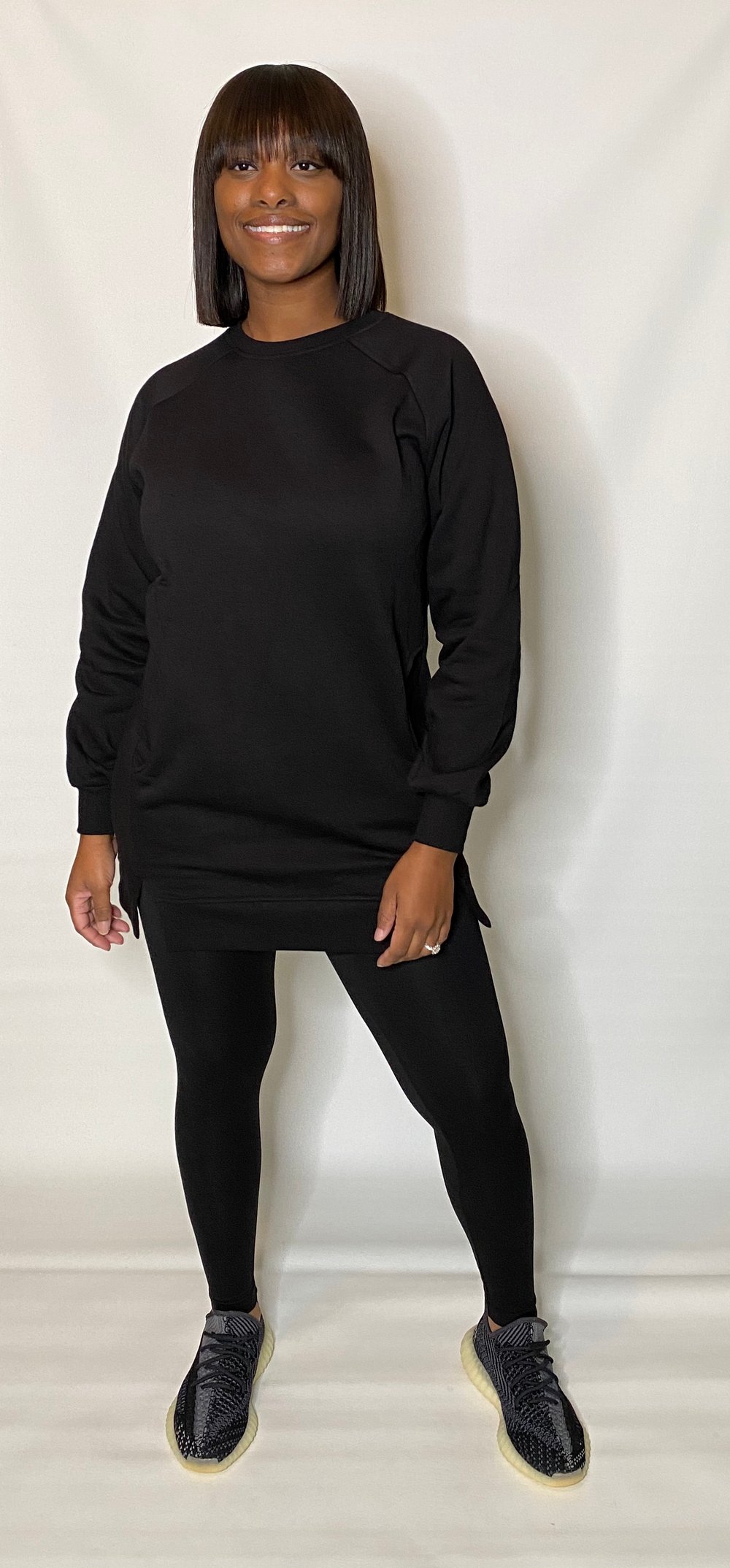 Image of WITH THE SLITS| BLACK 2PC SET