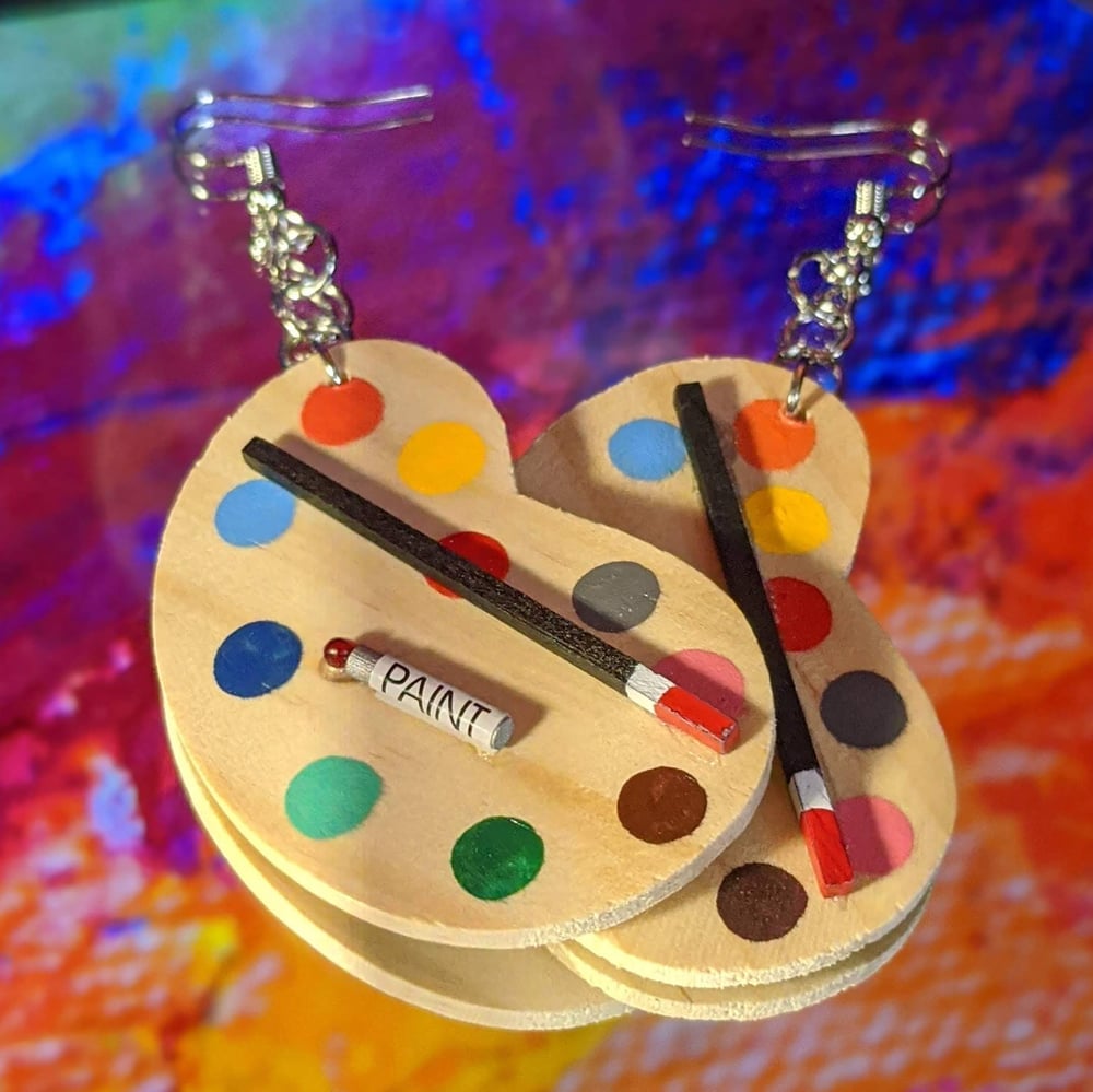 Art sales palette earrings