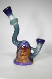 Mini water pipe dollhouse recyclers!!! Solid glass crazy minis  hippy funkster 