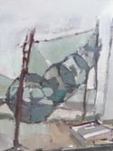 Mid-century Modern Swedish Artist ‘Dry Dock’ 