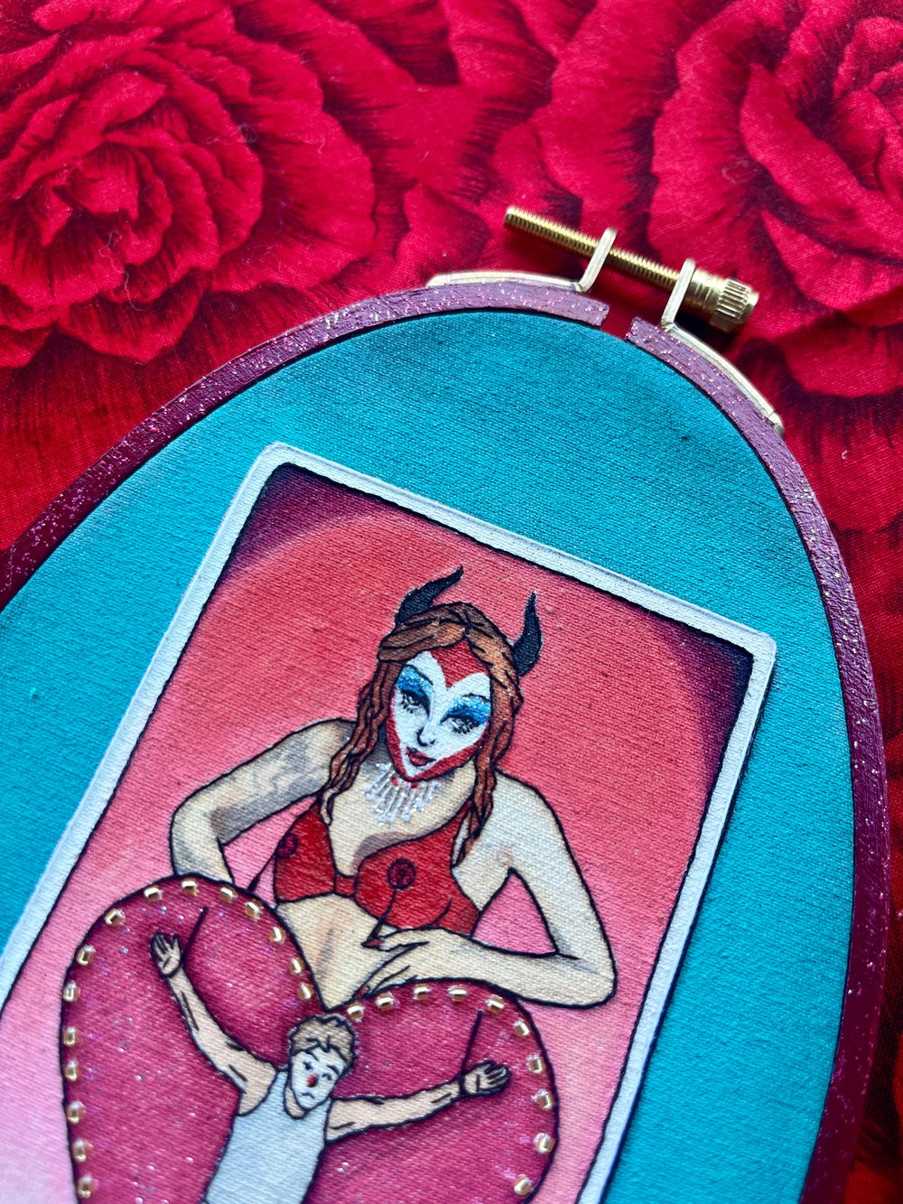 Image of My Kink Is Karma Tarot Embroidery