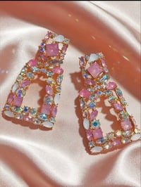 Image 1 of Bedazzle drop down earrings 
