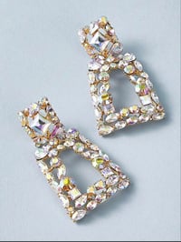 Image 2 of Bedazzle drop down earrings 