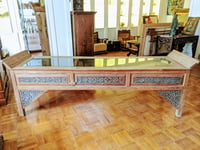 Hand-Carved Long Display Table