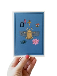 Image 1 of Scarab Beetle Egypt Card