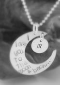 Image of I Love You to the Moon & Back Crescent Moon Necklace