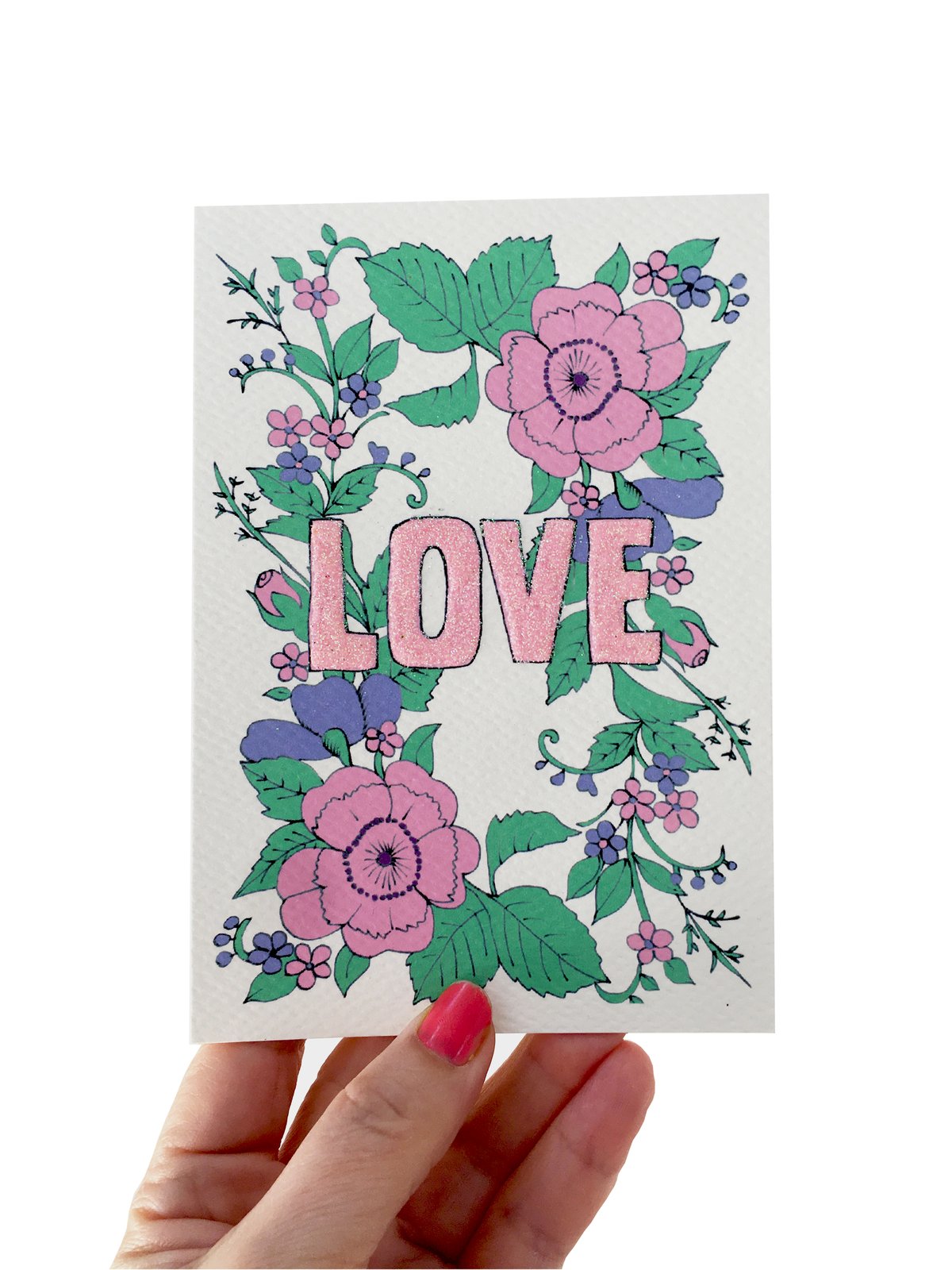 Floral Love Love Letter Card