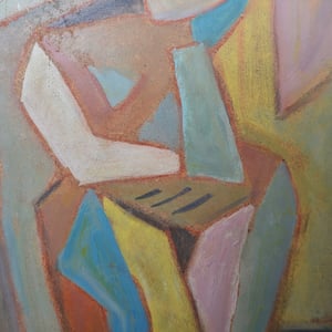 Image of Mid-century, French Abstract Portrait