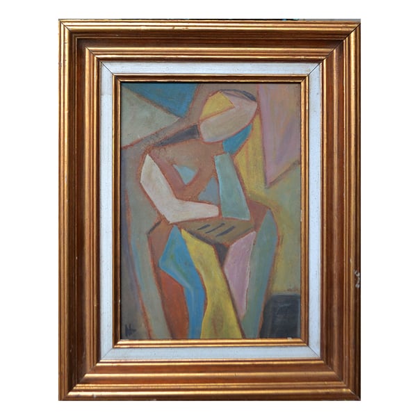 Image of Mid-century, French Abstract Portrait