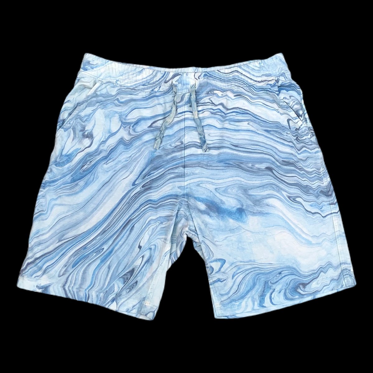 Blue Dream Hand Marble Dyed Unisex Jersey Shorts!
