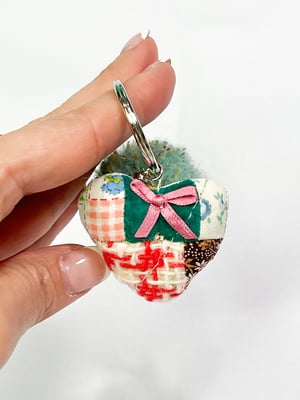 Image of My Heart To Yours Ornament Quilted Mini Keychain 2