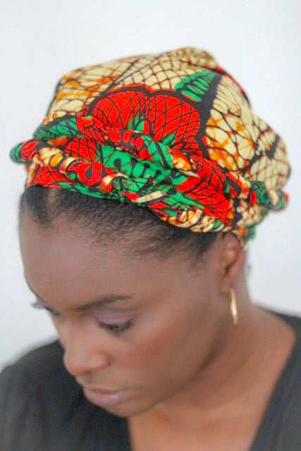 Image of Poinsetta headwrap | red headwrap