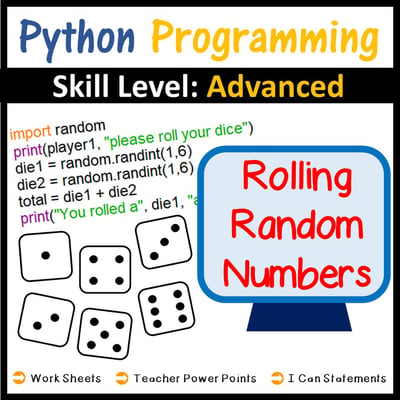 Image of Python Programming Rolling Random Numbers (Level Advanced) Distance Learning