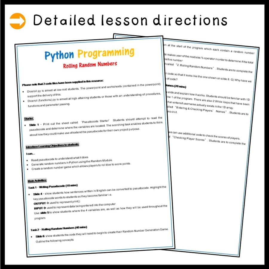 Image of Python Programming Rolling Random Numbers (Level Advanced) Distance Learning