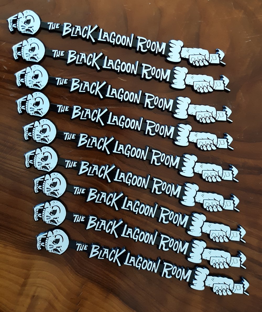 BLACK LAGOON ROOM 7.5" Logo Swizzle Sticks