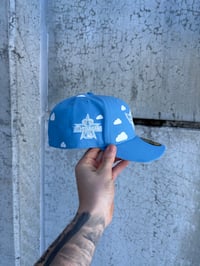 Image 2 of PARTLY CLOUDY SKY BLUE ANEHEIM ANGELS CUSTOK FITTED CAP