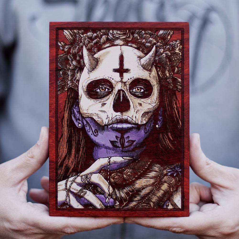 Image of The Lady of Death Engraved Painting Mini Variant