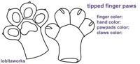 Image 4 of Custom Tipped Finger Paws