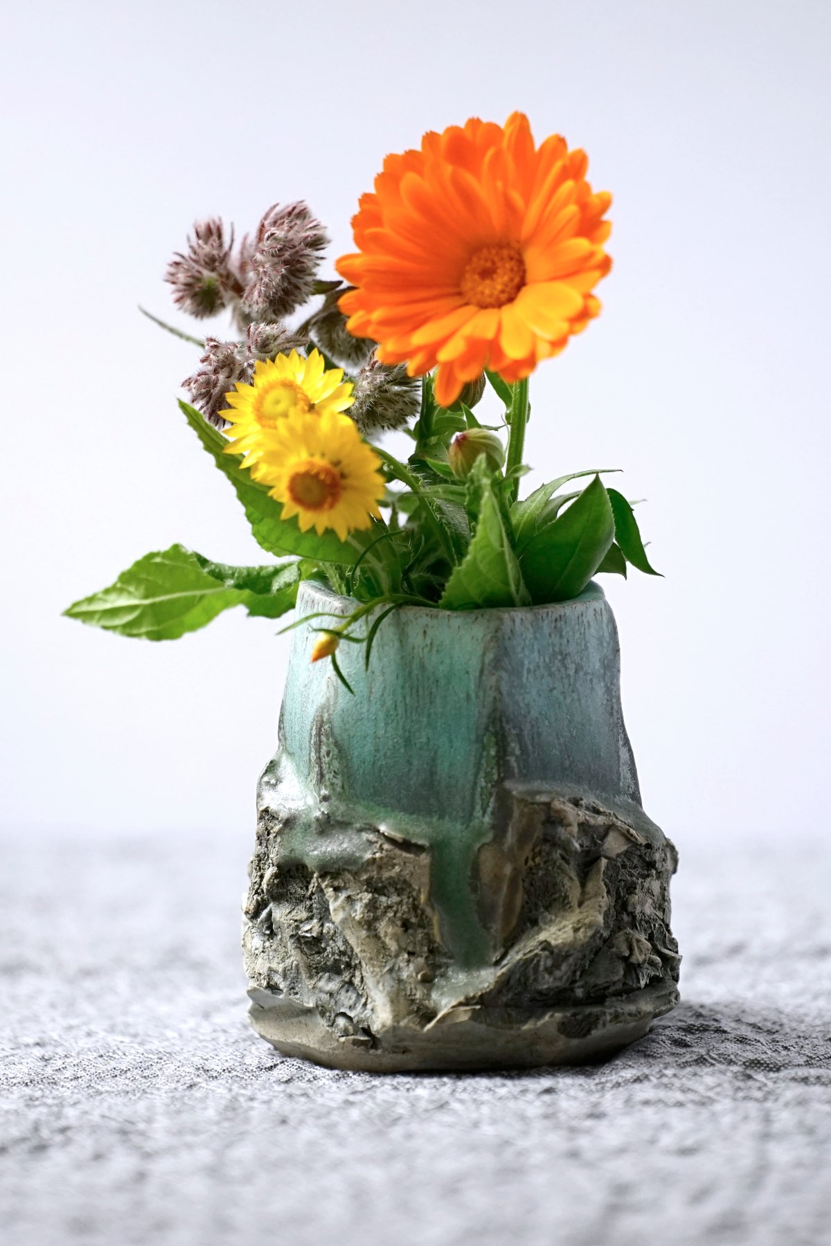 Image of blue kurinuki vase 2