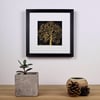 Special Edition Framed Papercut Tree - Gold & Black