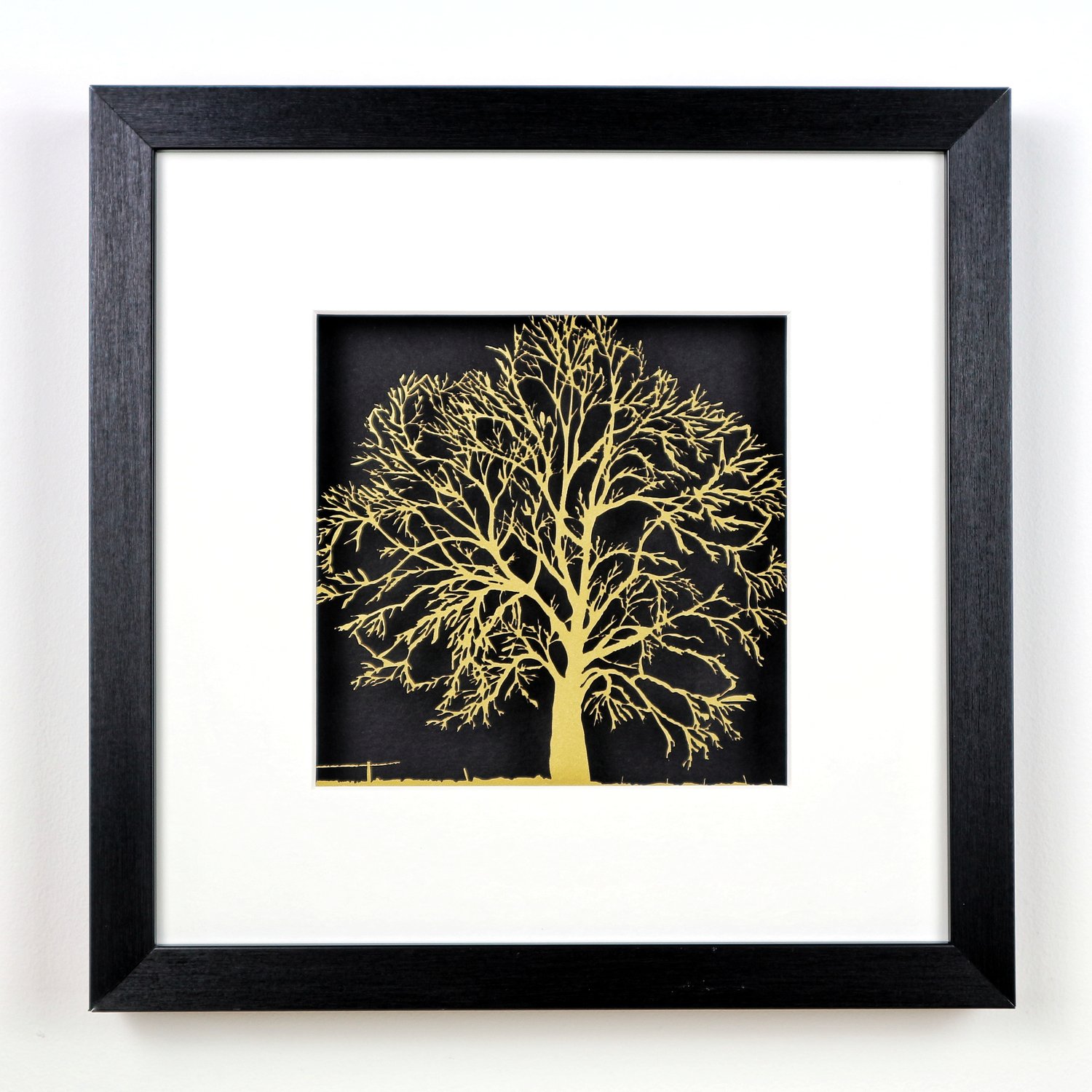 Special Edition Framed Papercut Tree - Gold & Black | For Me and For You