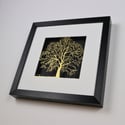 Special Edition Framed Papercut Tree - Gold & Black