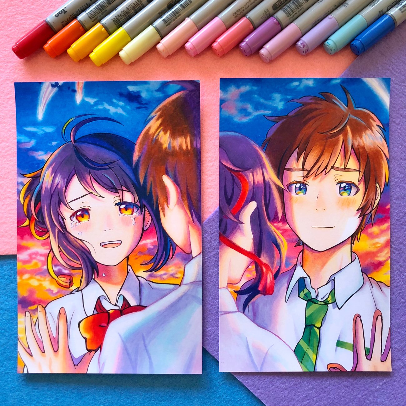 Mitsuha & Taki (Your Name) Prints | ollyxart