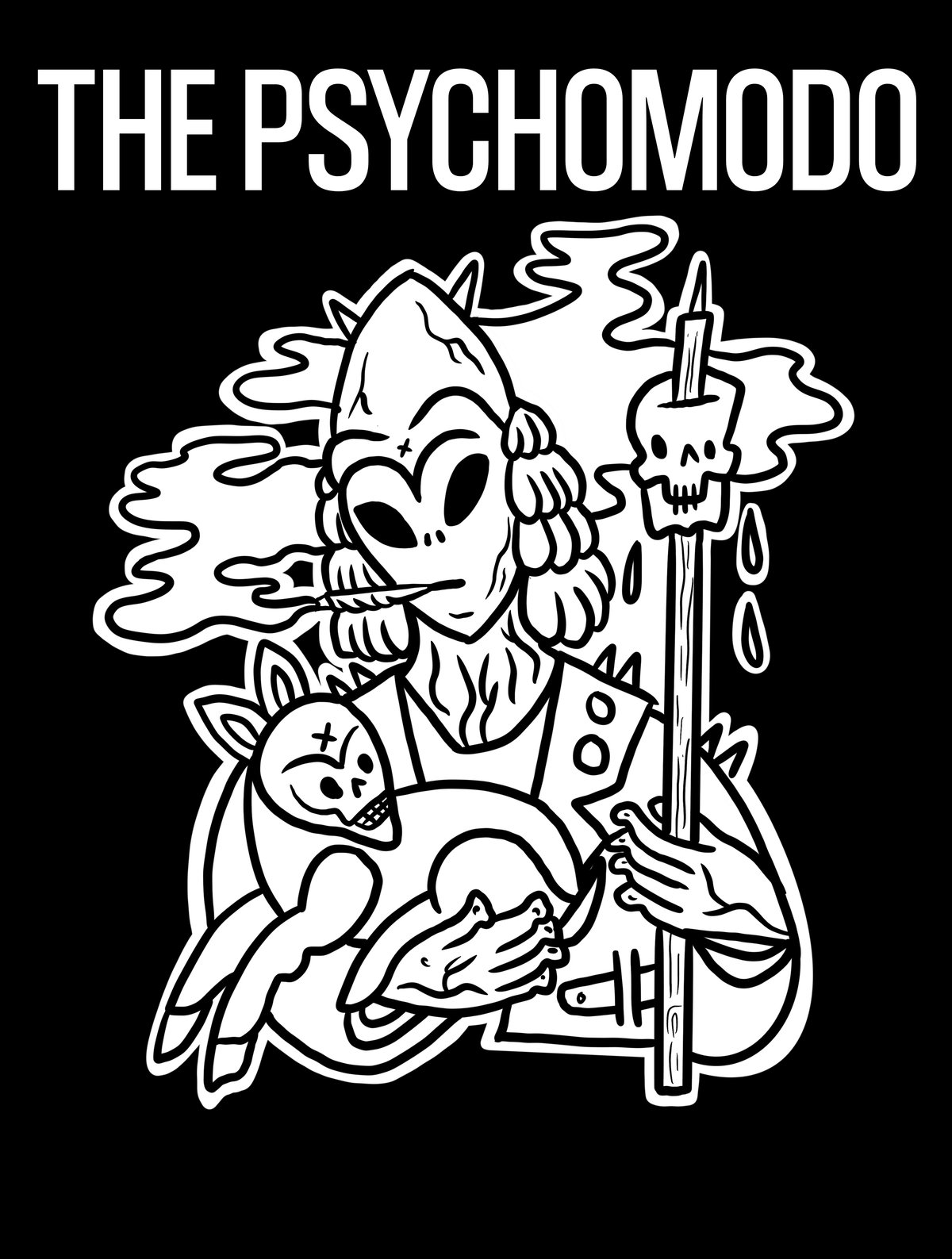Image of THE PSYCHOMODO "SPACE SMOKER" SHIRT