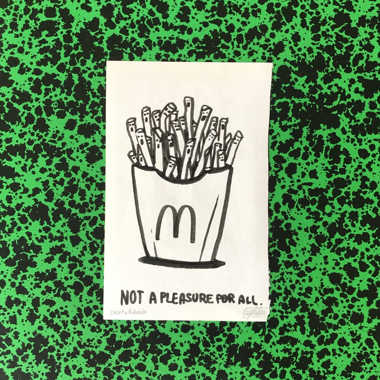 Cool Soda / Fries Panic (sketchbook page) Image 2