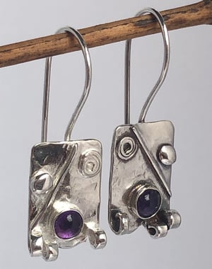 Amethyst Silver Earrings 