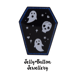 Image of Halloween Coffin Enamel Pin