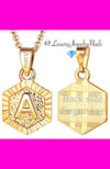 Gold Engraving Initial Chains A-Z! Come In Every Letter 