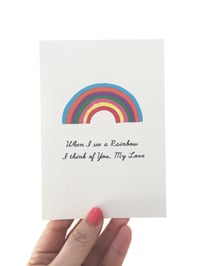 Image 1 of When I See a Rainbow I Think of You, My Love Card