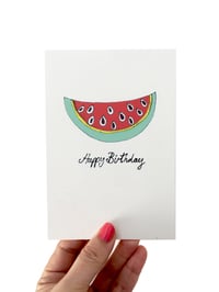 Image 1 of Watermelon Dream Birthday Card