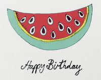 Image 2 of Watermelon Dream Birthday Card