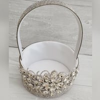 Image 2 of "Kendell" Flower Girl Basket and Pillow