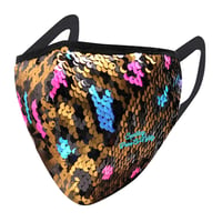 Image 2 of “Sparkling” Multicolored   Leopard Print Mask