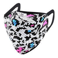 Image 3 of “Sparkling” Multicolored   Leopard Print Mask