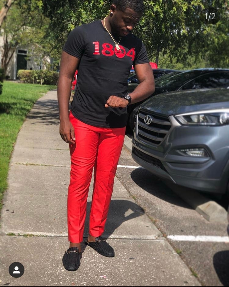 Image of BLACK SHIRT WITH RED 1804