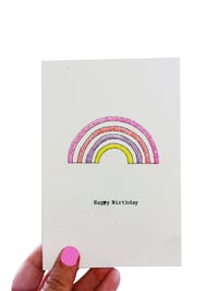 Image 1 of Rainbow Outline Birthday Card